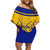 Sweden Hockey 2024 Family Matching Off Shoulder Short Dress and Hawaiian Shirt Tre Kronor Come on - Wonder Print Shop