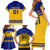 Sweden Hockey 2024 Family Matching Short Sleeve Bodycon Dress and Hawaiian Shirt Tre Kronor Come on - Wonder Print Shop