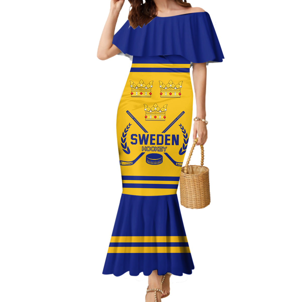 Sweden Hockey 2024 Mermaid Dress Tre Kronor Come on - Wonder Print Shop