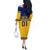 Sweden Hockey 2024 Off The Shoulder Long Sleeve Dress Tre Kronor Come on - Wonder Print Shop