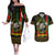 Juneteenth Celebration 2024 Couples Matching Off The Shoulder Long Sleeve Dress and Hawaiian Shirt Black History June 19 - Wonder Print Shop