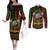 Juneteenth Celebration 2024 Couples Matching Off The Shoulder Long Sleeve Dress and Long Sleeve Button Shirt Black History June 19