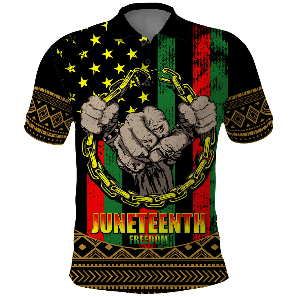 Juneteenth Celebration 2024 Polo Shirt Black History June 19 - Wonder Print Shop