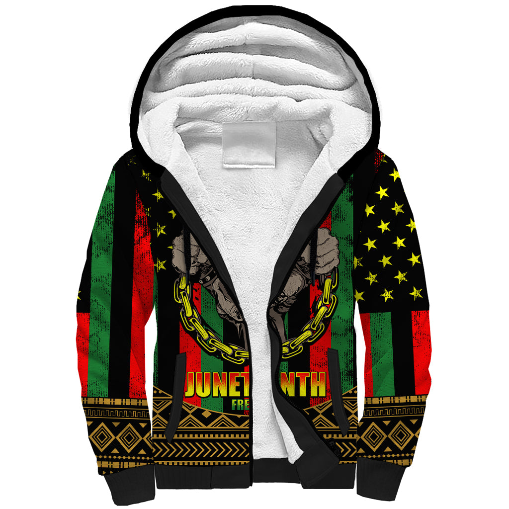 Juneteenth Celebration 2024 Sherpa Hoodie Black History June 19 - Wonder Print Shop