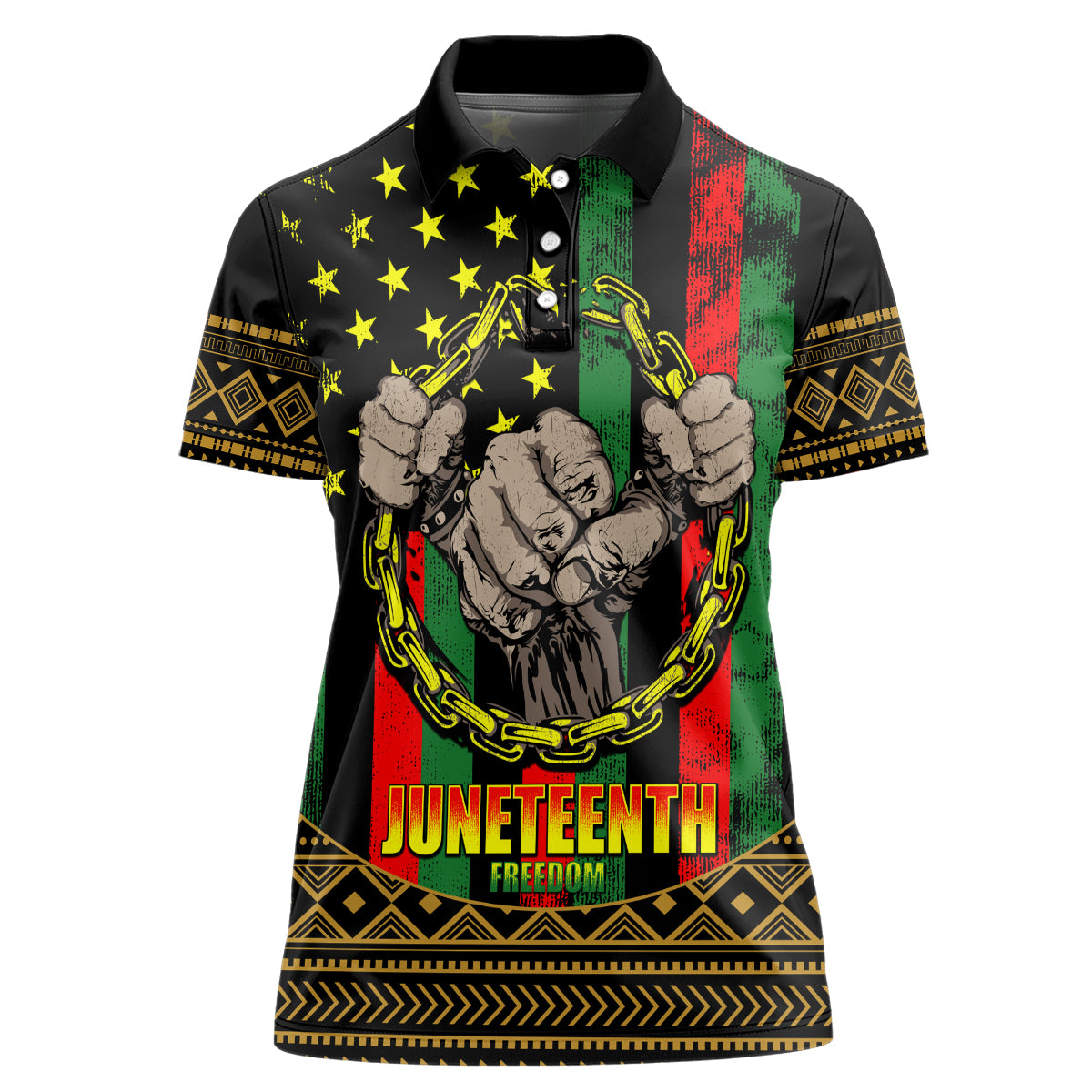 Juneteenth Celebration 2024 Women Polo Shirt Black History June 19 - Wonder Print Shop