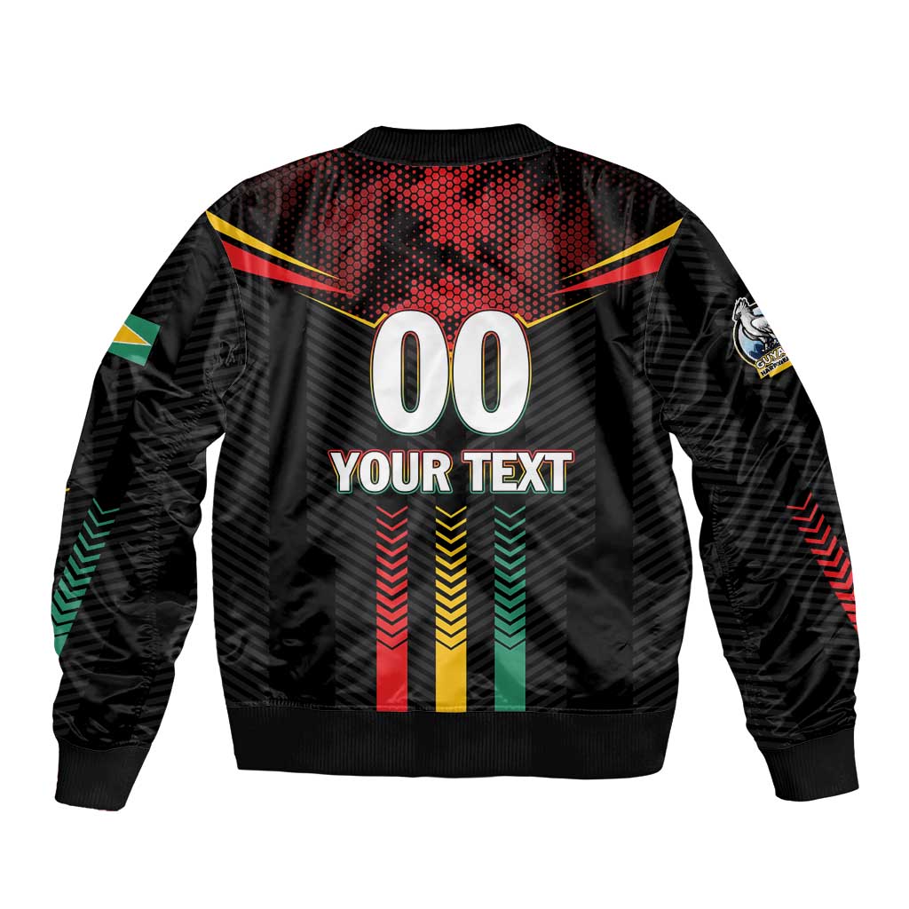 Custom Cricket Guyana Harpy Eagles Bomber Jacket Let's Go Guyana