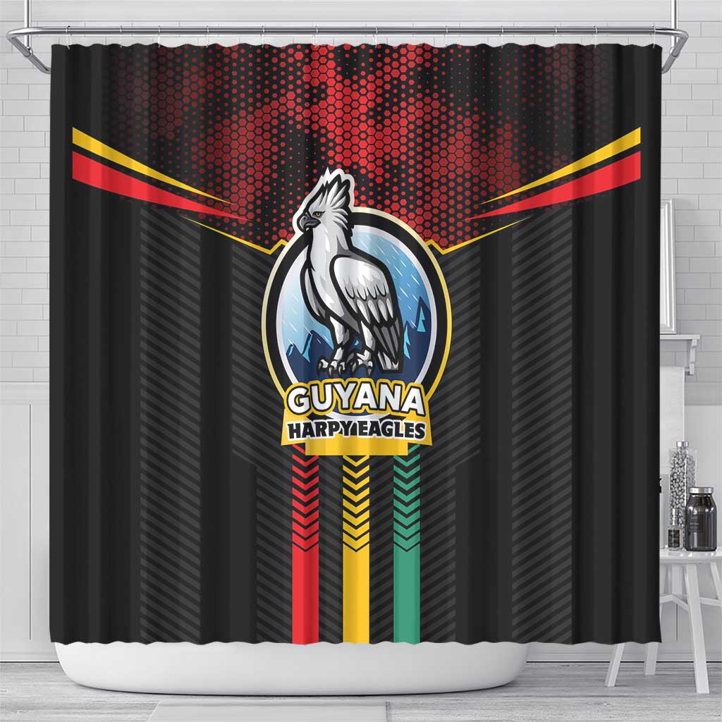 Cricket Guyana Harpy Eagles Shower Curtain Let's Go Guyana