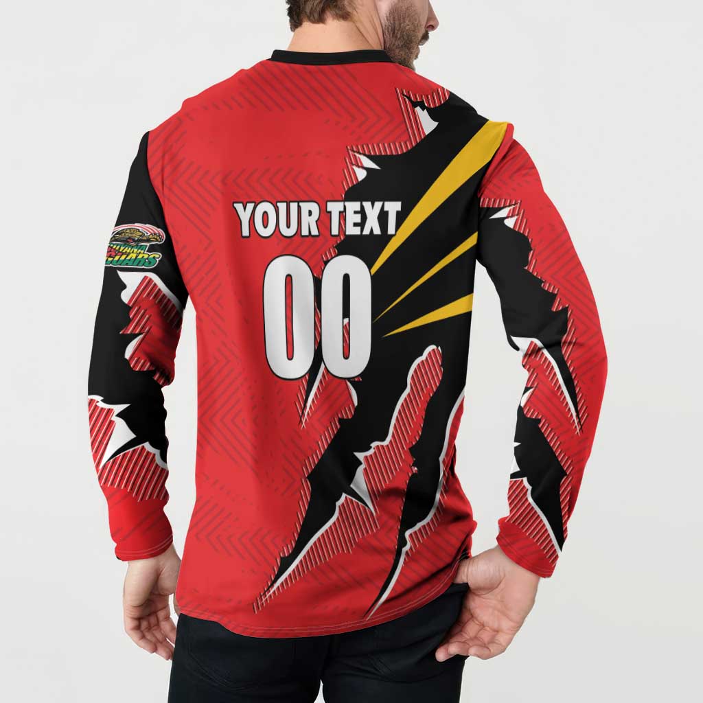Custom Cricket Guyana Jaguars Button Sweatshirt Go Champion