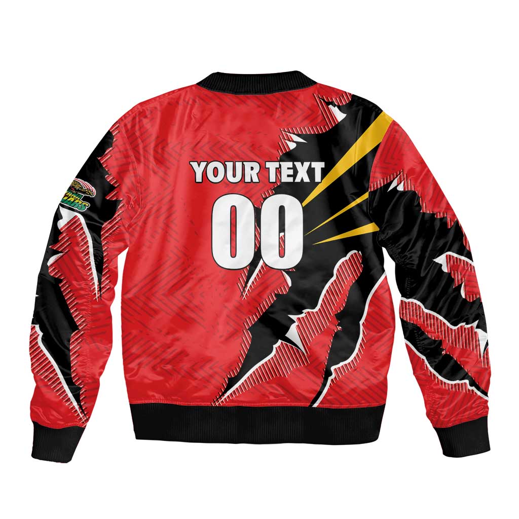 Custom Cricket Guyana Jaguars Sleeve Zip Bomber Jacket Go Champion