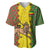 Ethiopia Baseball Jersey Ethiopian Lion Of Judah With African Pattern - Wonder Print Shop