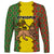 Ethiopia Long Sleeve Shirt Ethiopian Lion Of Judah With African Pattern - Wonder Print Shop