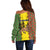 Ethiopia Off Shoulder Sweater Ethiopian Lion Of Judah With African Pattern - Wonder Print Shop