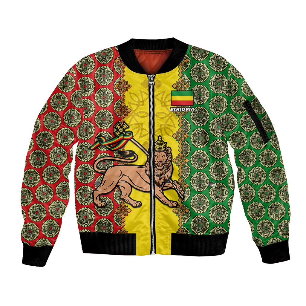 ethiopia-sleeve-zip-bomber-jacket-ethiopian-lion-of-judah-with-african-pattern