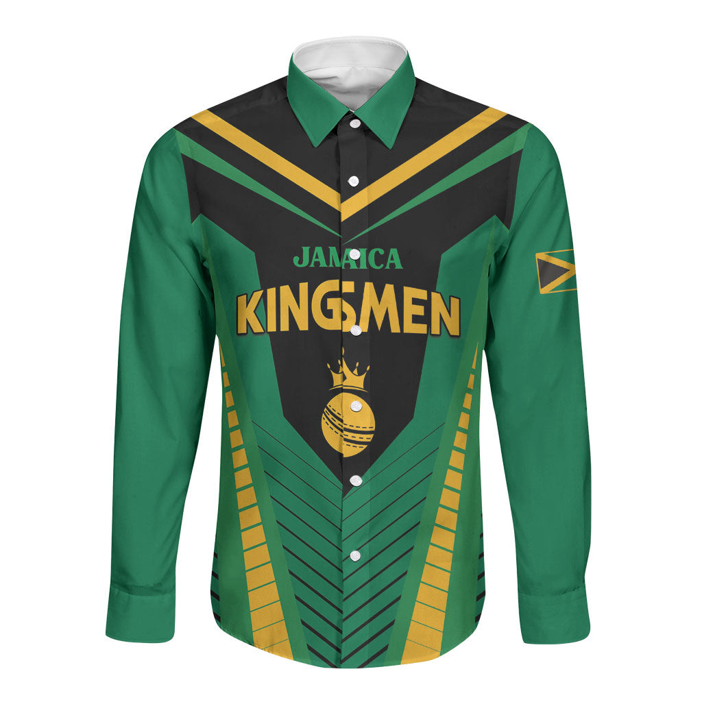 Custom Jamaica 2026 Cricket Kingsmen Long Sleeve Button Shirt We Are Tallawah