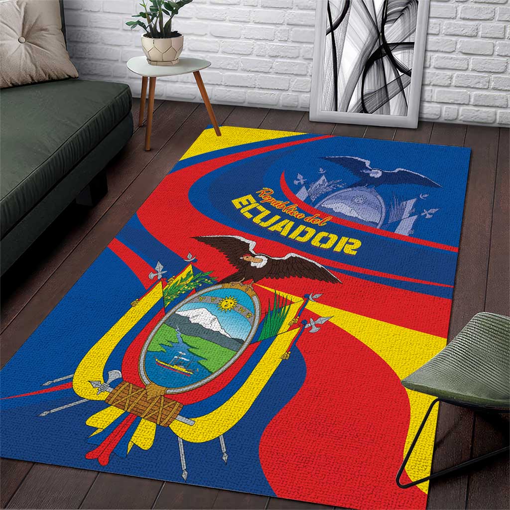 Ecuador Independence Day Area Rug Dios patria y libertad - Wonder Print Shop