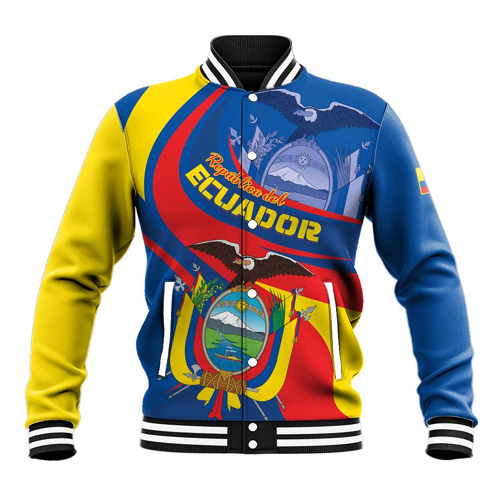 Ecuador Independence Day Baseball Jacket Dios patria y libertad - Wonder Print Shop