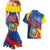 Ecuador Independence Day Couples Matching Mermaid Dress and Hawaiian Shirt Dios patria y libertad - Wonder Print Shop