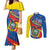 Ecuador Independence Day Couples Matching Mermaid Dress and Long Sleeve Button Shirt Dios patria y libertad