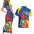 Ecuador Independence Day Couples Matching Short Sleeve Bodycon Dress and Hawaiian Shirt Dios patria y libertad - Wonder Print Shop