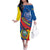 Ecuador Independence Day Family Matching Off The Shoulder Long Sleeve Dress and Hawaiian Shirt Dios patria y libertad - Wonder Print Shop