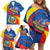 Ecuador Independence Day Family Matching Off Shoulder Short Dress and Hawaiian Shirt Dios patria y libertad - Wonder Print Shop