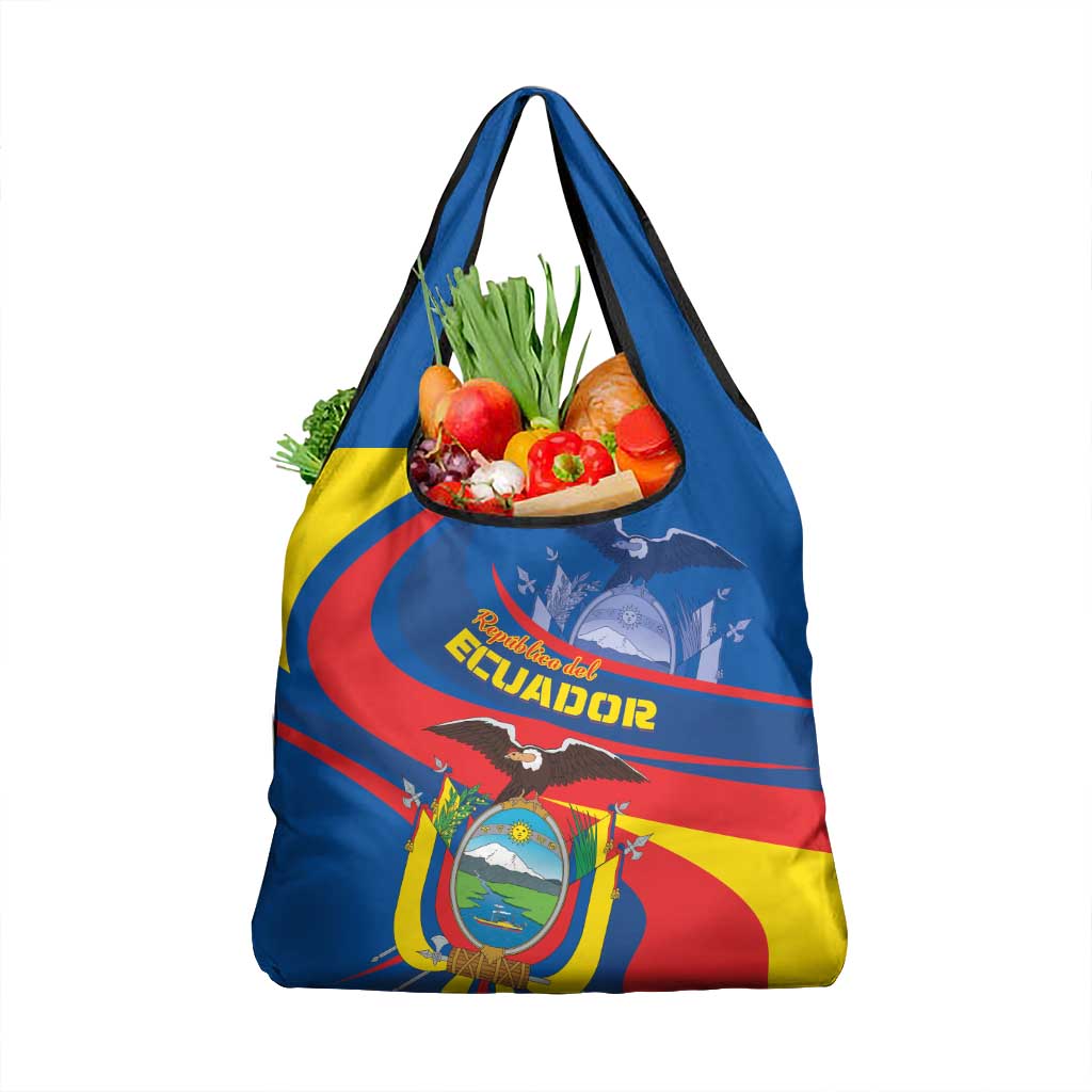 Ecuador Independence Day Grocery Bag Dios patria y libertad