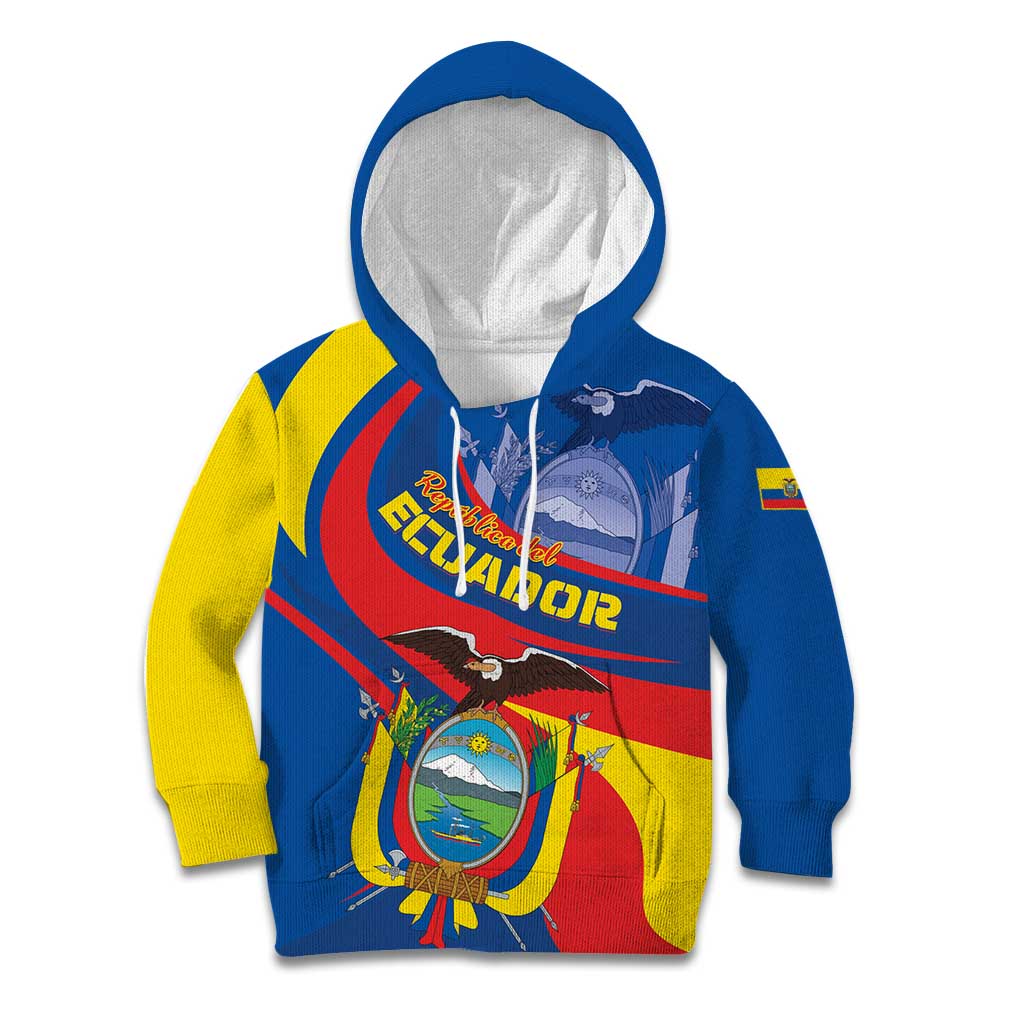 Ecuador Independence Day Kid Hoodie Dios patria y libertad - Wonder Print Shop