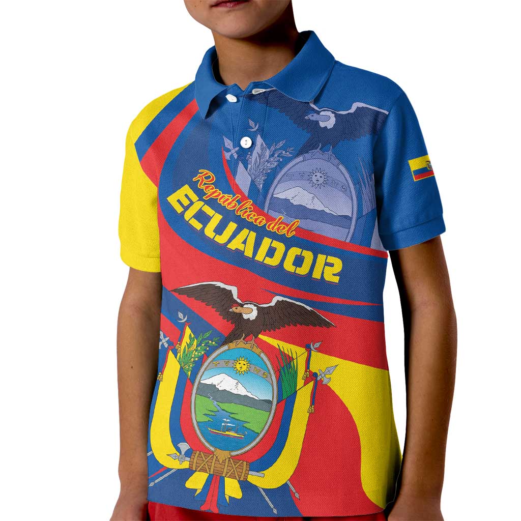 Ecuador Independence Day Kid Polo Shirt Dios patria y libertad - Wonder Print Shop