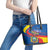 Ecuador Independence Day Leather Tote Bag Dios patria y libertad - Wonder Print Shop