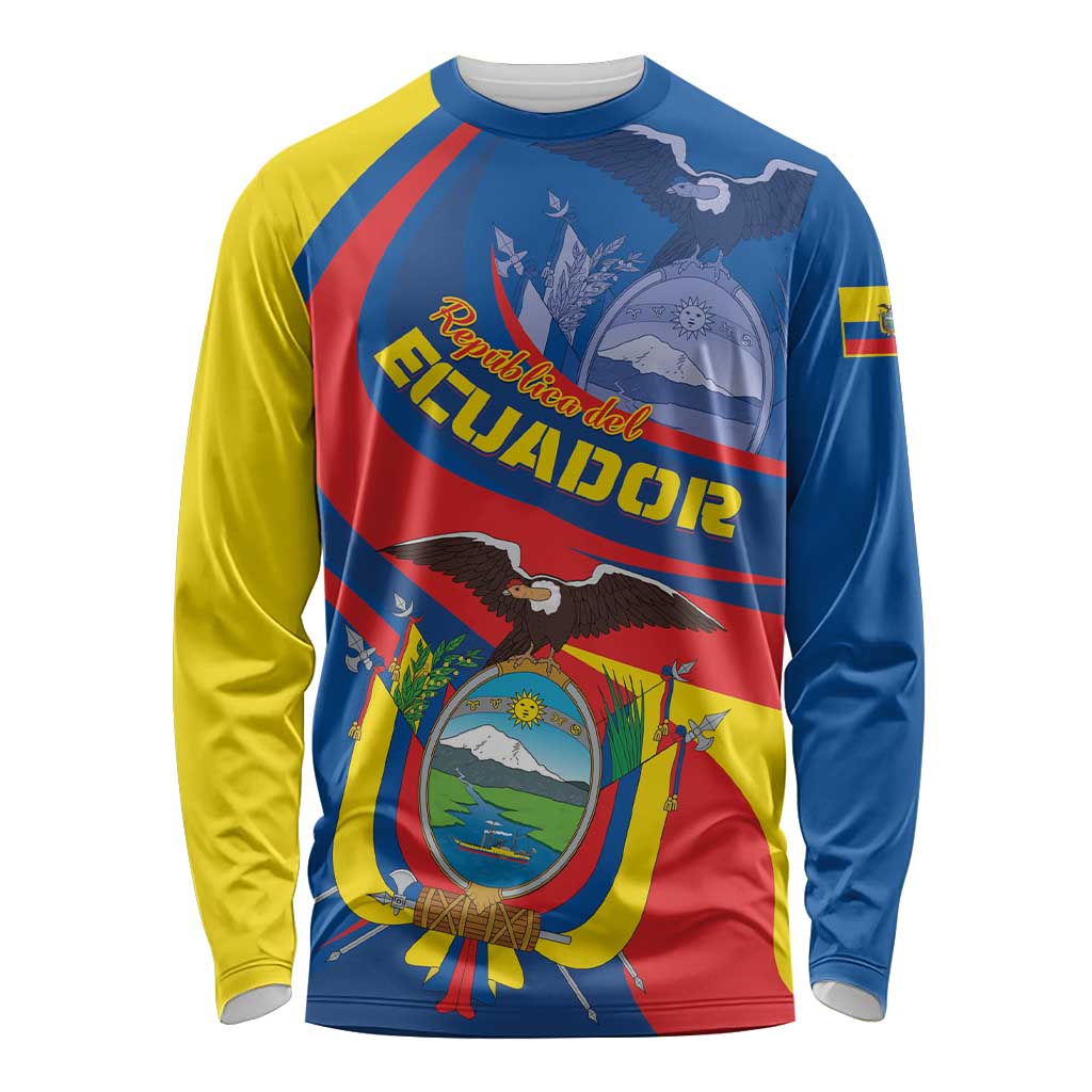 Ecuador Independence Day Long Sleeve Shirt Dios patria y libertad - Wonder Print Shop