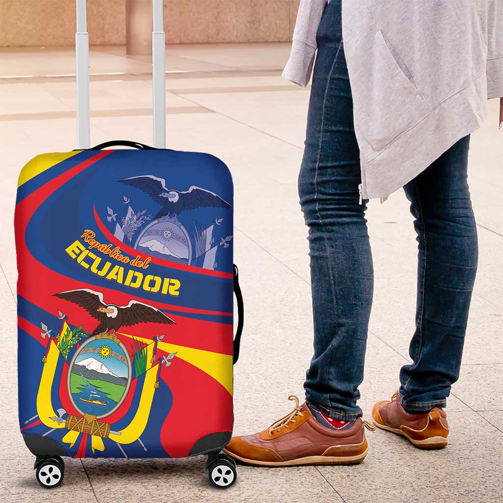 Ecuador Independence Day Luggage Cover Dios patria y libertad - Wonder Print Shop