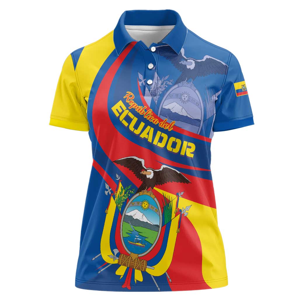 Ecuador Independence Day Women Polo Shirt Dios patria y libertad - Wonder Print Shop