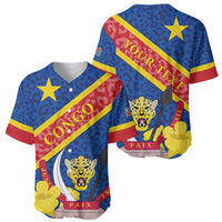 Blue leopard-pattern baseball jersey set with front and back views, sash, star, leopard emblem