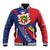 Liechtenstein Baseball Jacket Coat Of Arms Blue Red Color - Wonder Print Shop