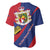 Liechtenstein Baseball Jersey Coat Of Arms Blue Red Color - Wonder Print Shop