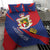 Liechtenstein Bedding Set Coat Of Arms Blue Red Color - Wonder Print Shop