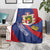 Liechtenstein Blanket Coat Of Arms Blue Red Color