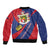 Liechtenstein Bomber Jacket Coat Of Arms Blue Red Color - Wonder Print Shop