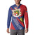 Liechtenstein Button Sweatshirt Coat Of Arms Blue Red Color - Wonder Print Shop