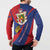 Liechtenstein Button Sweatshirt Coat Of Arms Blue Red Color - Wonder Print Shop