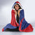 Liechtenstein Hooded Blanket Coat Of Arms Blue Red Color