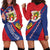 Liechtenstein Hoodie Dress Coat Of Arms Blue Red Color - Wonder Print Shop