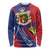 Liechtenstein Long Sleeve Shirt Coat Of Arms Blue Red Color - Wonder Print Shop