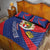 Liechtenstein Quilt Bed Set Coat Of Arms Blue Red Color - Wonder Print Shop