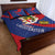 Liechtenstein Quilt Bed Set Coat Of Arms Blue Red Color - Wonder Print Shop