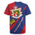 Liechtenstein Rugby Jersey Coat Of Arms Blue Red Color