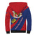 Liechtenstein Sherpa Hoodie Coat Of Arms Blue Red Color - Wonder Print Shop