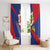 Liechtenstein Window Curtain Coat Of Arms Blue Red Color - Wonder Print Shop