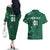 Ireland 2024 Rugby Couples Matching Off The Shoulder Long Sleeve Dress and Hawaiian Shirt Irish Shamrock Celtic Cross - Wonder Print Shop