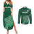 Ireland 2024 Rugby Couples Matching Summer Maxi Dress and Long Sleeve Button Shirt Irish Shamrock Celtic Cross - Wonder Print Shop